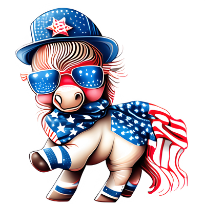 Fourth Of July Goat Design - DTF Ready To Press - DTF Dallas 