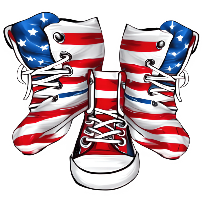 4th of July Design DTF  V4 pressed on a garment