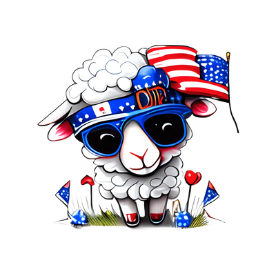 Funny 4th Of July Animal Design - DTF Ready To Press - DTF Dallas 