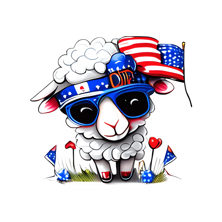 Funny 4th Of July Animal Design - DTF Ready To Press
