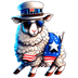 4th Of July Animal Design - DTF Ready To Press