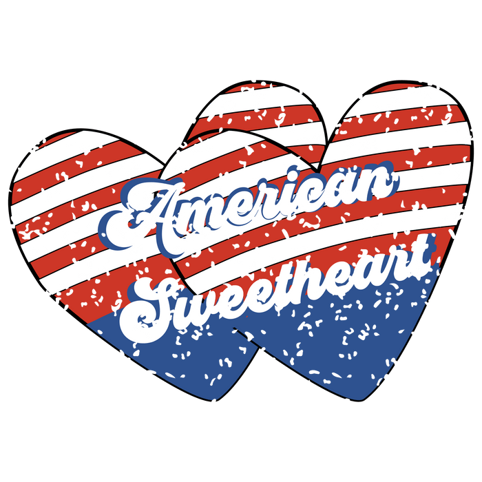 American Sweetheart Design pressed on a garment