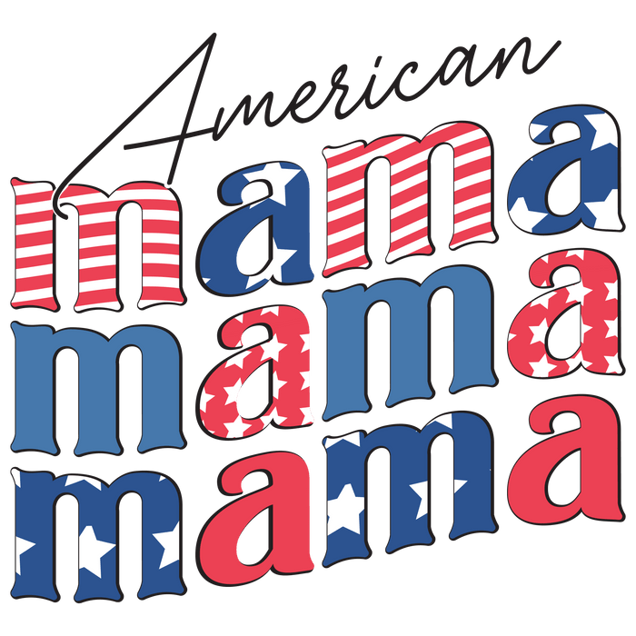 American Mama Design DTF  (V8) pressed on a garment