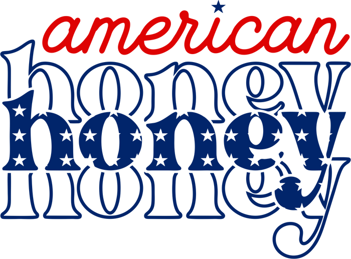 American Honey Design pressed on a garment