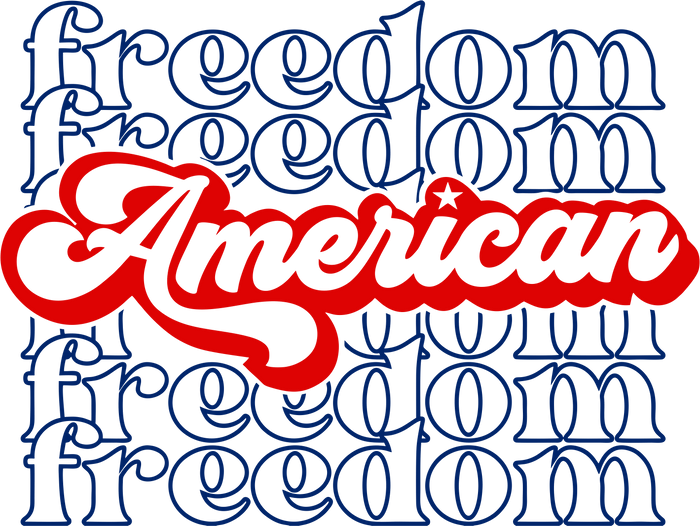 American Freedom Design pressed on a garment
