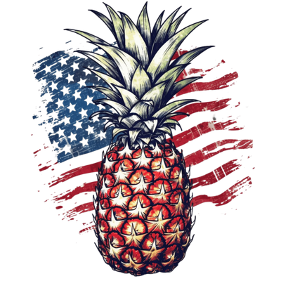 4th Of July Pineapple Design - DTF Ready To Press - DTF Dallas 