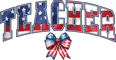 American Teacher Design DTF-Ready to Press (V2) | DTF Dallas - DTF Dallas 