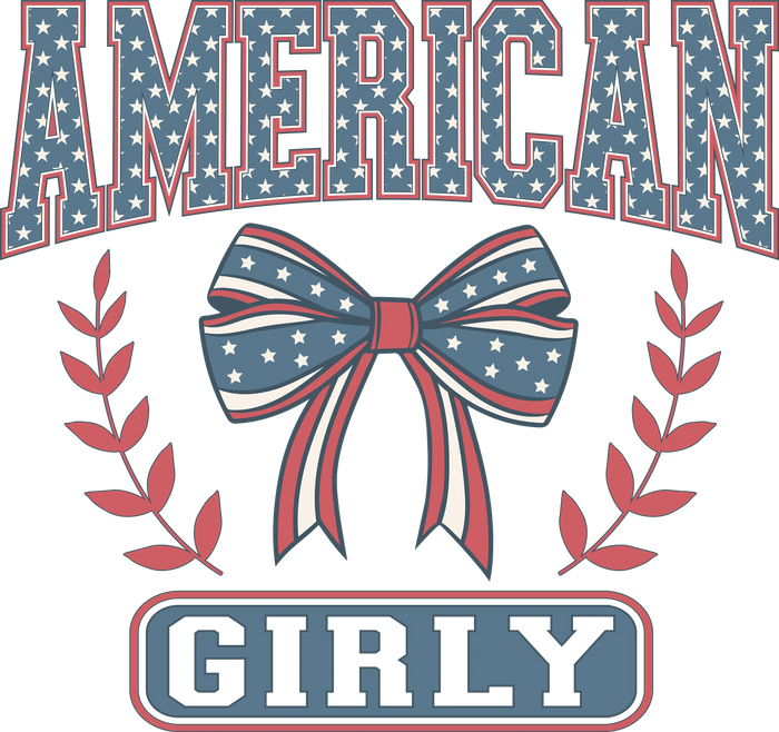 American Girl Design DTF  (V2) pressed on a garment