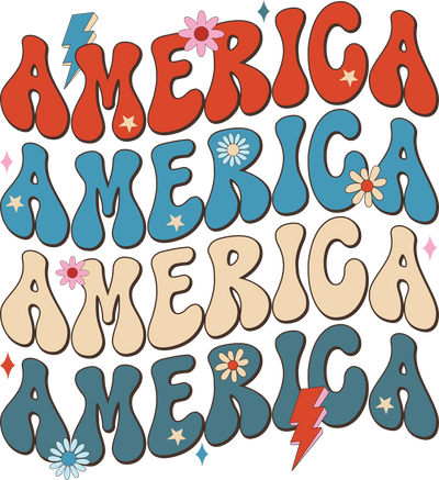 Retro America Design - DTF Ready To Press - DTF Dallas 