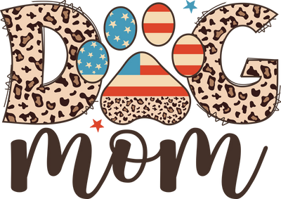 American Dog Mom Design DTF - Ready to Press 1 | DTF Dallas - DTF Dallas 