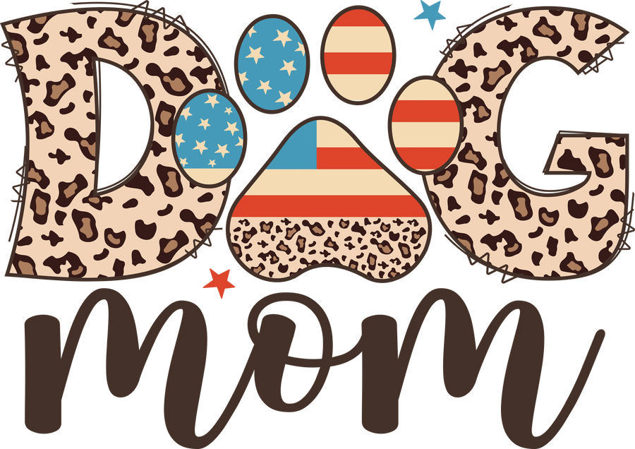 American Dog Mom Design DTF - Ready to Press 1 | DTF Dallas