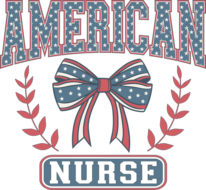 American Nurse Design  (V1) pressed on a garment