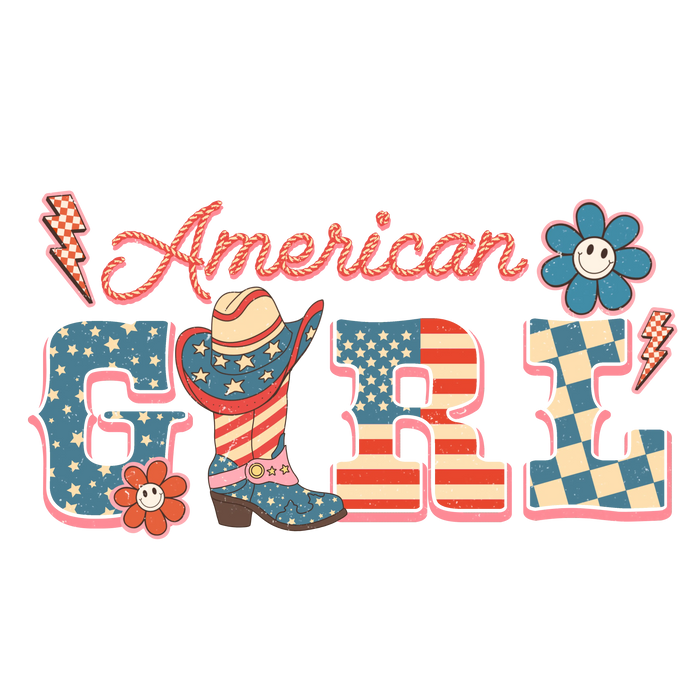 American Girl Design pressed on a garment