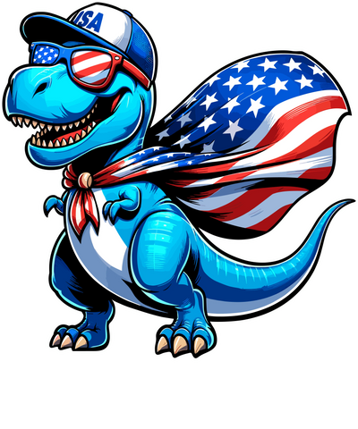 4th of July Dinosaur Design Ready to Press (2) | DTF Dallas - DTF Dallas 
