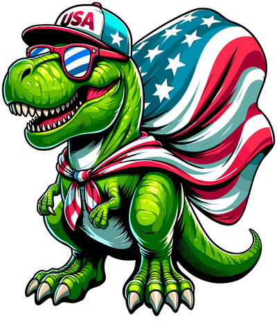 4th Of July T-rex  Design - DTF Ready To Press - DTF Dallas 
