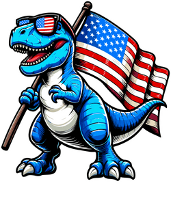 4th of July Dinosaur Design Ready to Press (1) | DTF Dallas