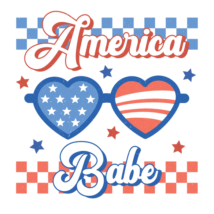 America Babe Design pressed on a garment
