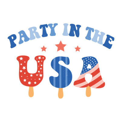 Party in the USA DTF Design - Ready to Press V3 | DTF Dallas - DTF Dallas 