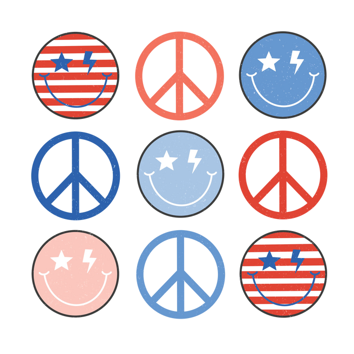 4th of July Design DTF  V1 pressed on a garment