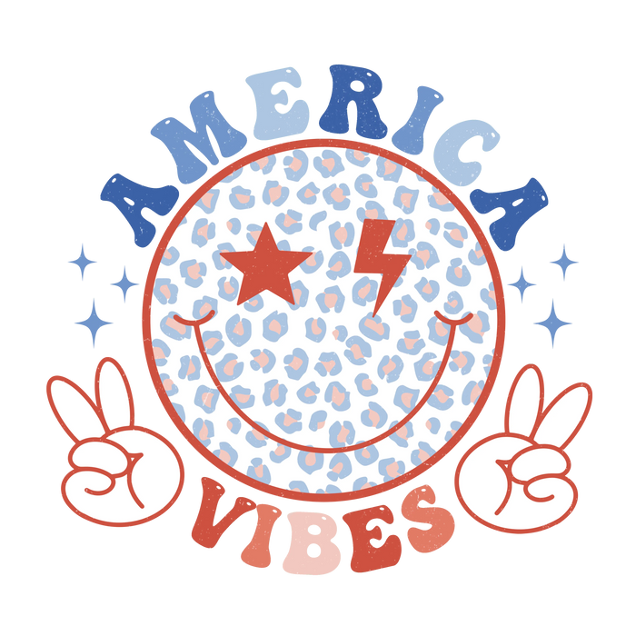 America Vibes Design pressed on a garment