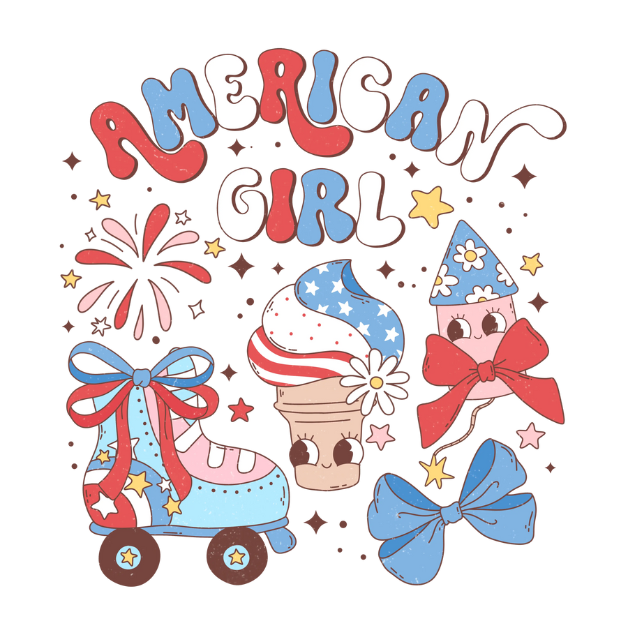 American Girl Design DTF - Ready to Press | DTF Dallas