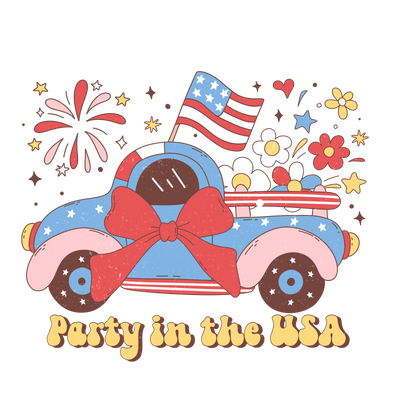 Party in the USA DTF Design - Ready to Press V2 | DTF Dallas - DTF Dallas 