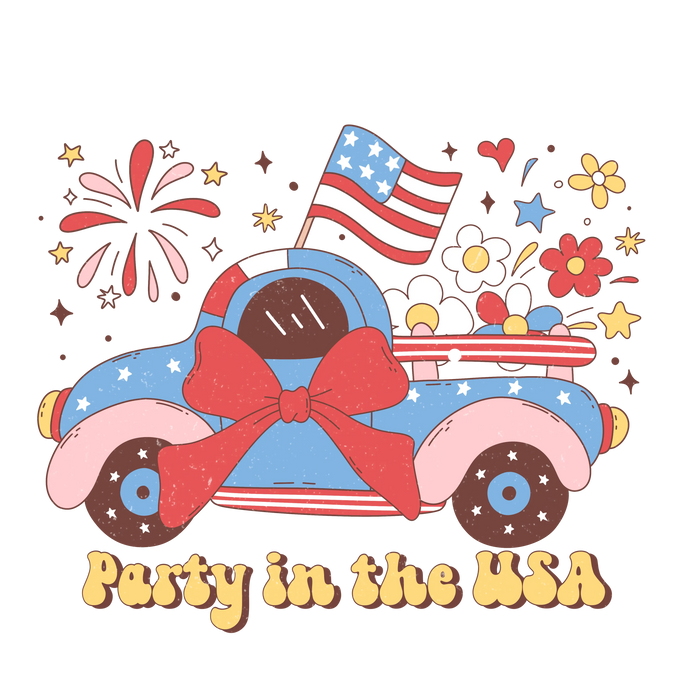 Party in the USA   V2 pressed on a garment