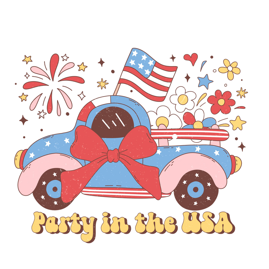 Party in the USA DTF Design - Ready to Press V2 | DTF Dallas