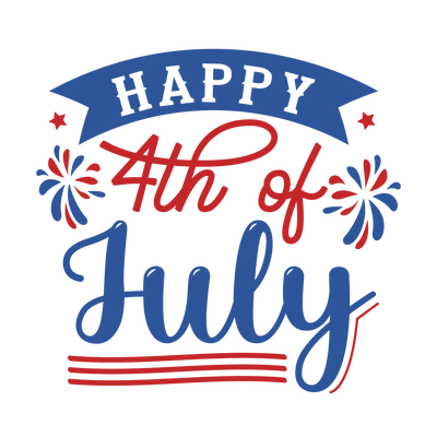 Happy 4th of July Design DTF-Ready Press (V4) | DTF Dallas - DTF Dallas 