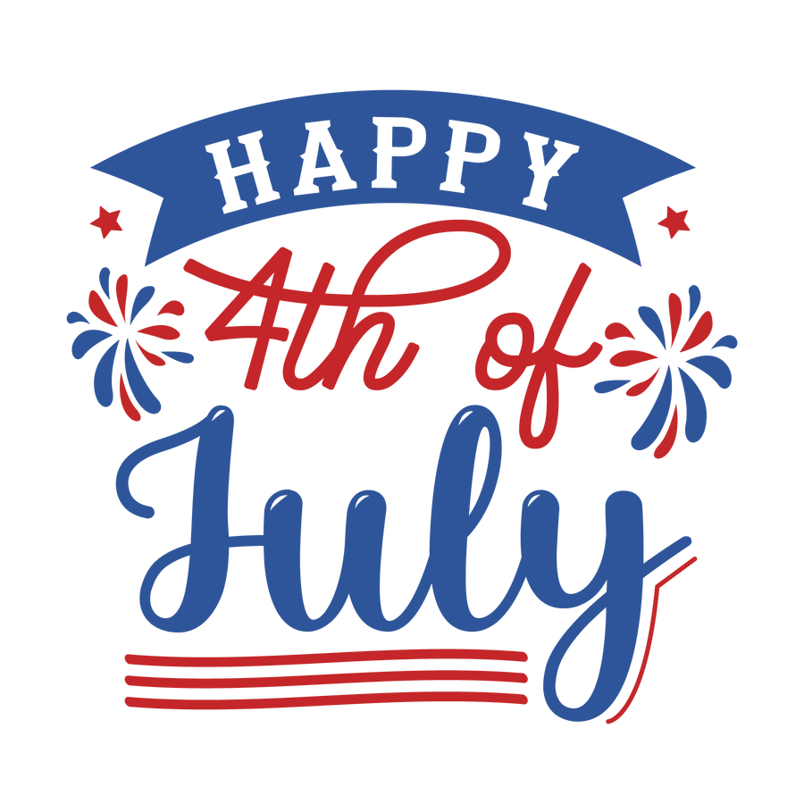 Happy 4th of July Design DTF-Ready Press (V4) | DTF Dallas
