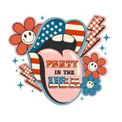 Party in the USA DTF Design - Ready to Press | DTF Dallas - DTF Dallas 
