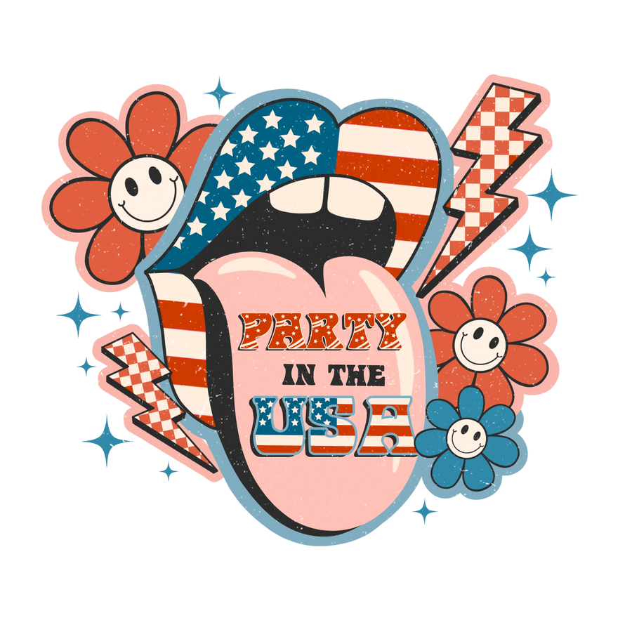 Party in the USA DTF Design - Ready to Press | DTF Dallas