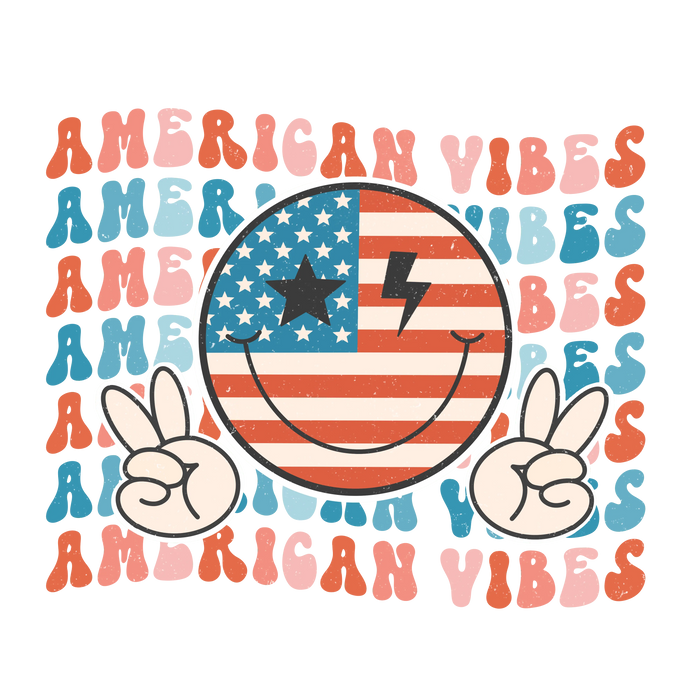 American Vibes Design pressed on a garment