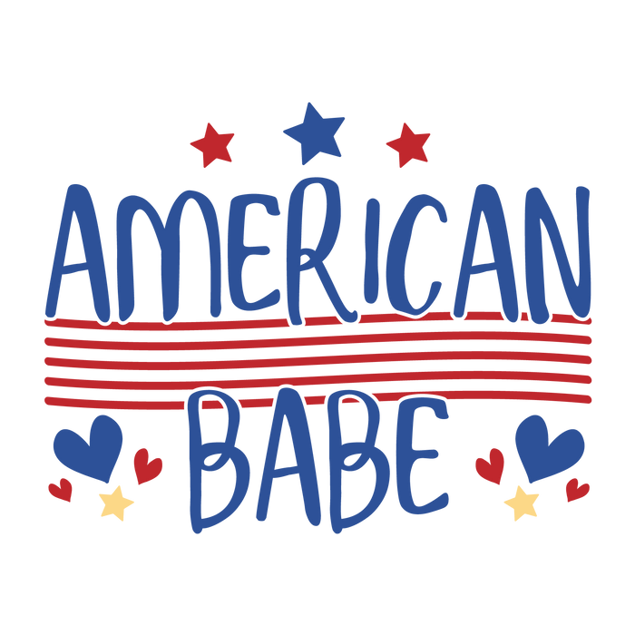 American Babe Design DTF  (V1) pressed on a garment