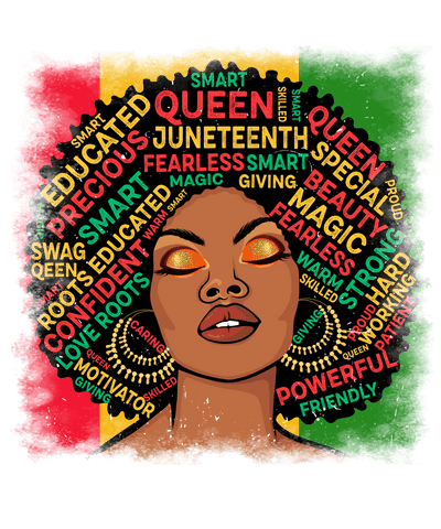 Juneteenth Queen Design - DTF Ready To Press - DTF Dallas 