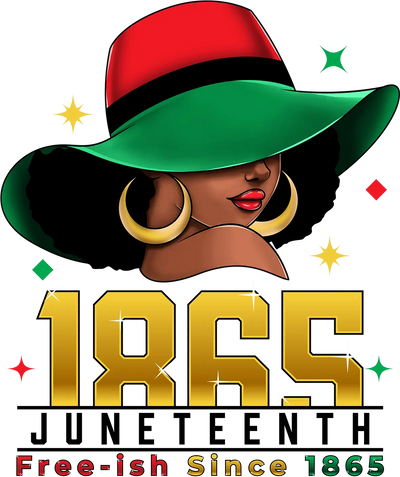 Black history matters flag heart DTF design