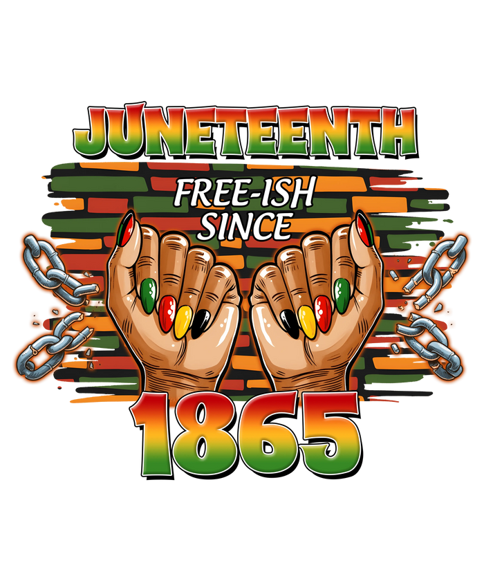 Juneteenth Free-ish Since 1865 Design DTF Copy pressed on a garment