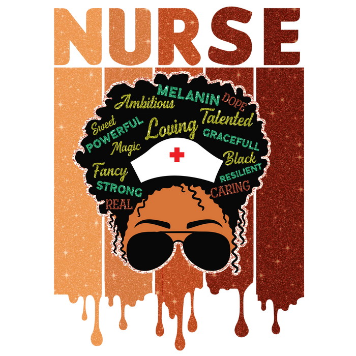 Nurse Juneteenth Design pressed on a garment