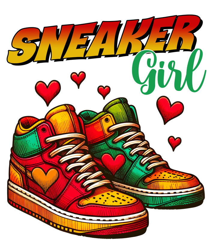 Sneaker Girl Juneteenth Design pressed on a garment
