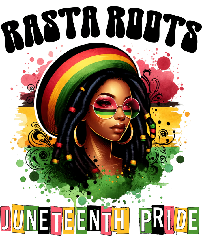 Rasta Rooods Juneteenth Pride Design pressed on a garment