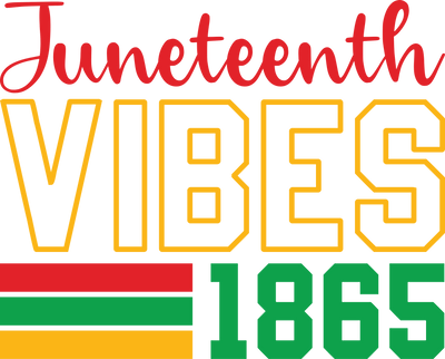 Juneteenth Vibes 1865 Design - DTF Ready To Press - DTF Dallas 
