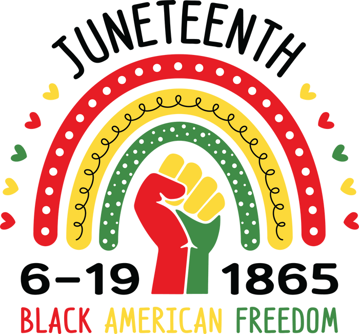 Juneteenth Design pressed on a garment