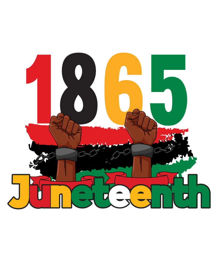 1865 Juneteenth Design DTF  V1 pressed on a garment