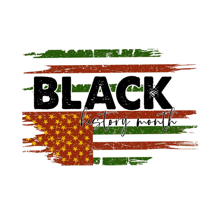 Black History Month  Copy pressed on a garment