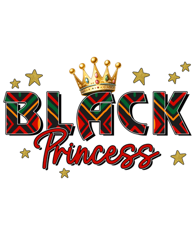 Black Princess Juneteenth Design - DTF Ready To Press - DTF Dallas 