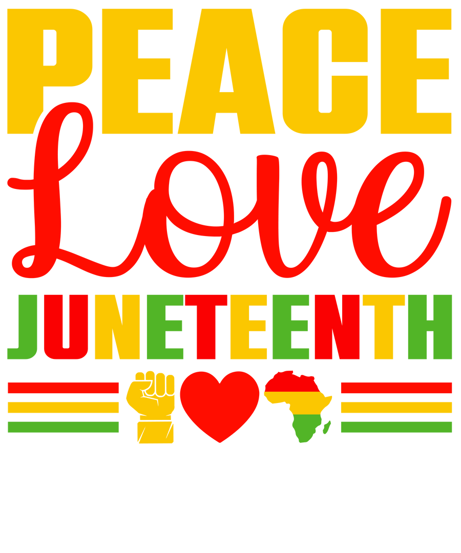 Peace Love Juneteenth DTF Ready to Press | DTF Dallas