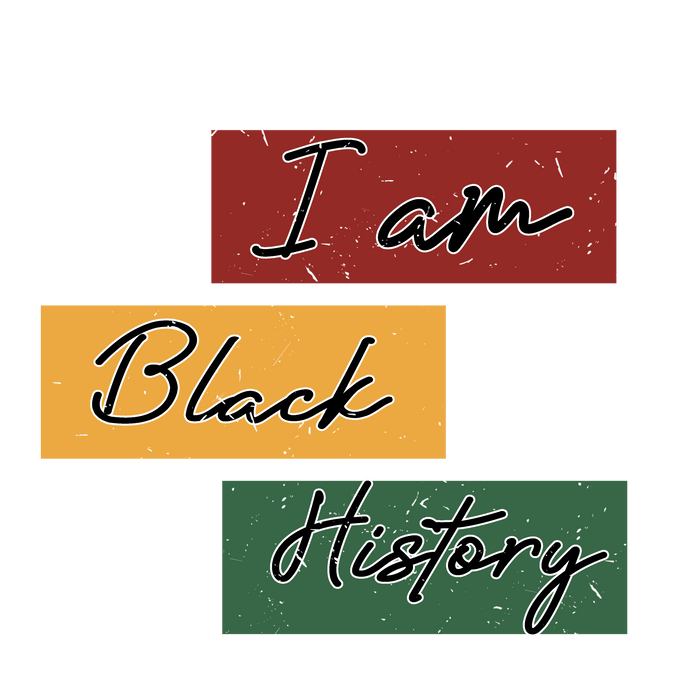 I Am Black History Design pressed on a garment