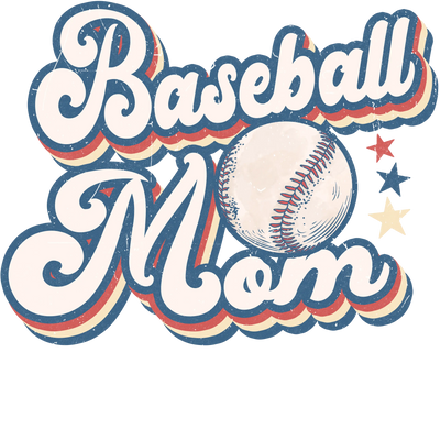 Retro Baseball Mom DTF Design - Ready to Press | DTF Dallas - DTF Dallas 