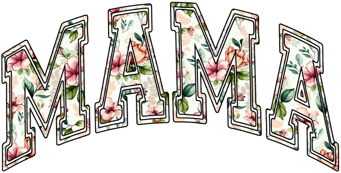 Floral Mama Design pressed on a garment