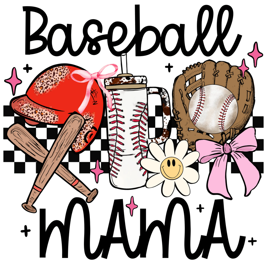 Baseball Mama Design DTF-Ready to Press | DTF Dallas